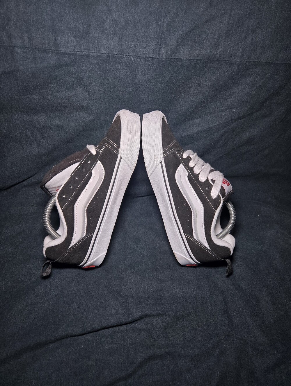 Vans Knu Skool Skate Shoes Womens Sz 7 Black Sneakers Skateboarding. - Picture 3 of 9